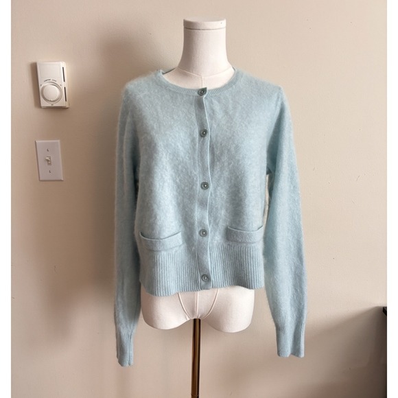 J.CREW Sweaters - J Crew Quiet Luxury Old Money Cashmere Button Cardigan Blue Large Preppy Cute